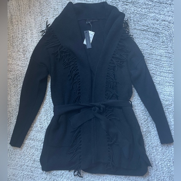 360 Cashmere Alissa Fringed Cardigan, Size Large - Picture 4 of 11